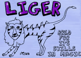 The mythical liger is a portmanteau